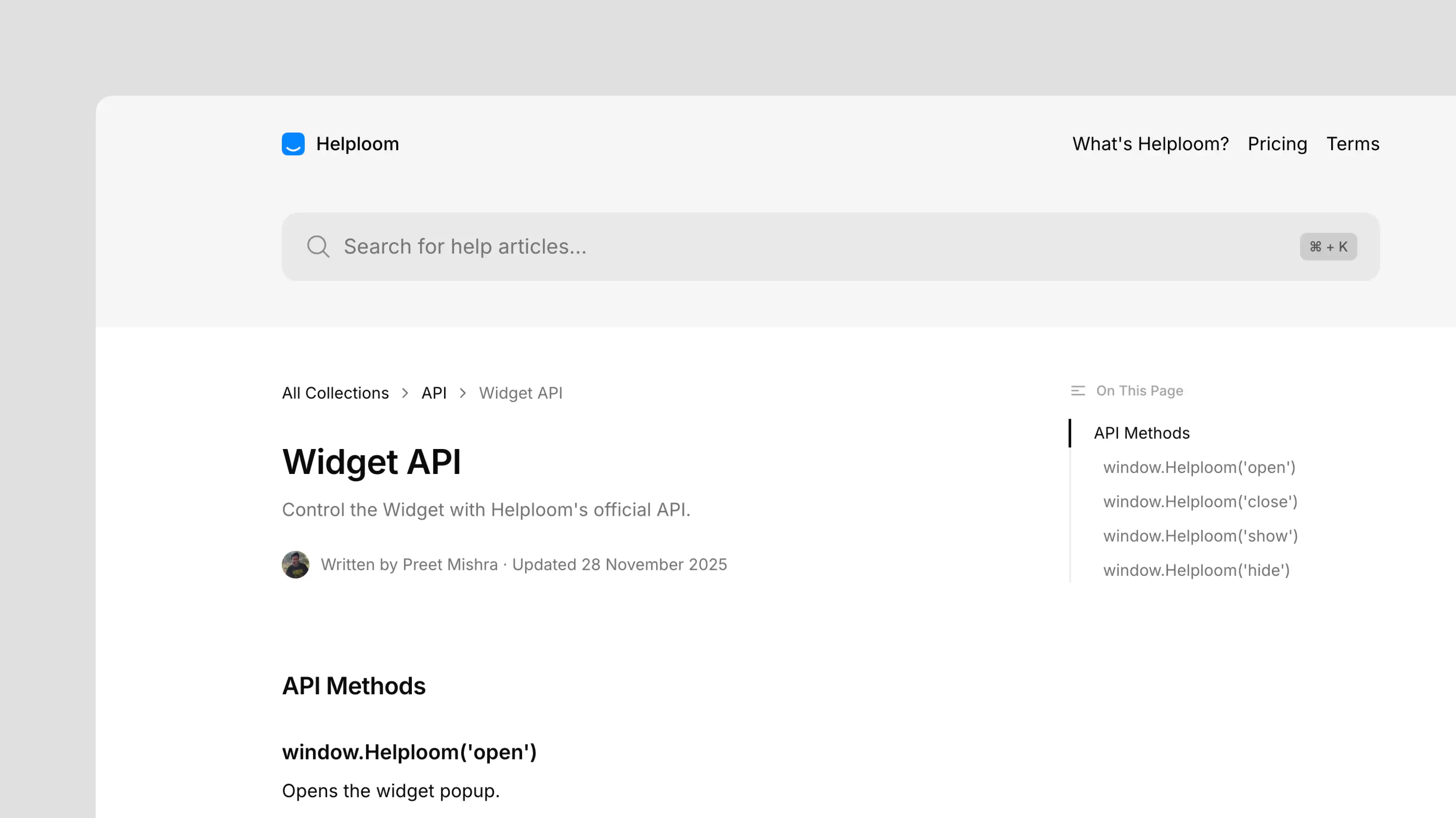 Help center (light mode)